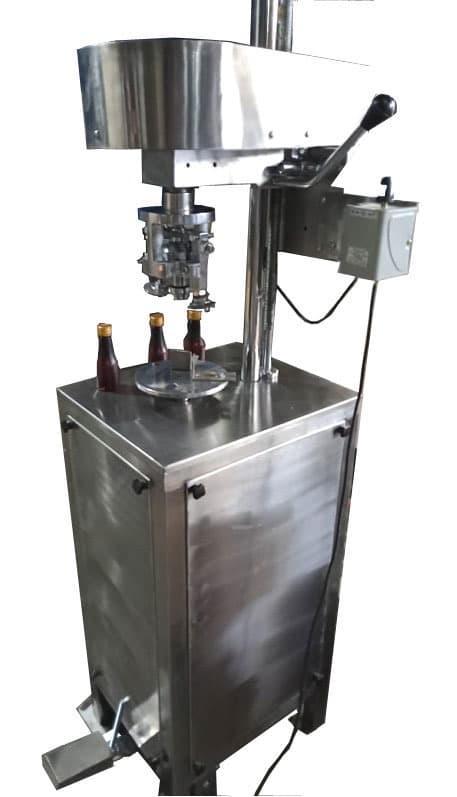 Foot Operated Motorized Bottle Capping Machine